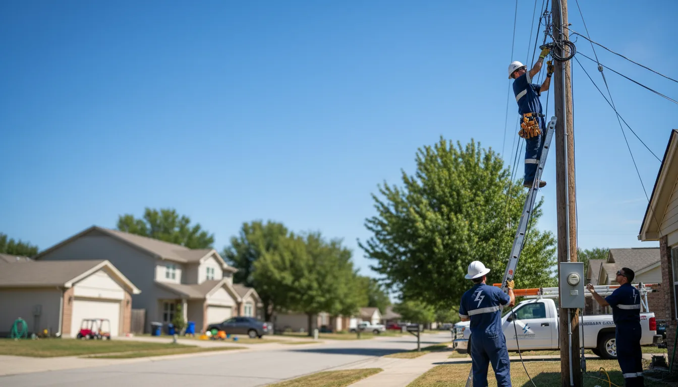 Residential electrician providing installation services in Commercial Point, OH